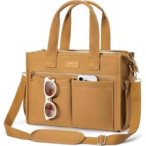 Bagstellar Brown Canvas Tote Bag 14in